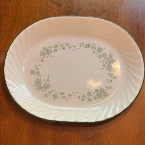 Corelle Callaway Ivy Oval Serving Platter Made In USA 12.25" x 10"